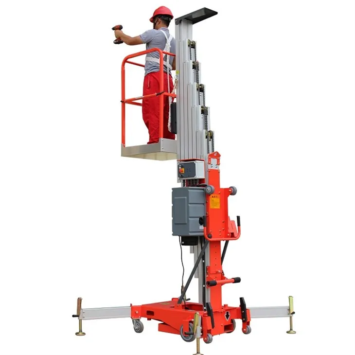 Hydraulic Single Mast Aluminum Alloy Man Lift